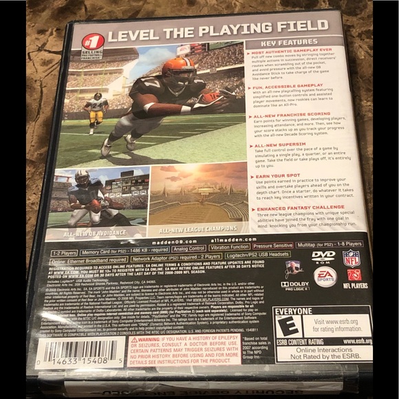 Play station 2 Madden NFL 09 game. Exc. condition - Picture 2 of 2